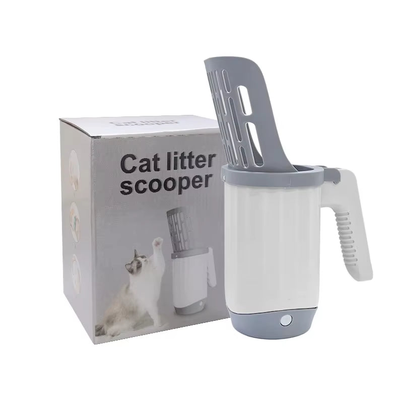 Batstet crown Cat Litter Shovel Scoop with Refill Bag for Pet Filter Clean Toilet Garbage Picker