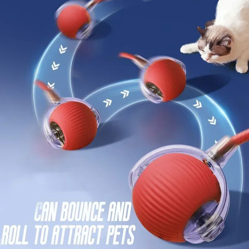 Electronic Interactive Pet Toy Smart Dog Toy Ball Moving Ball USB Automatic Moving Bouncing for Puppy Birthday Gift Cat Products